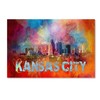 Trademark Fine Art Jai Johnson 'Sending Love To Kansas City' Canvas Art, 22x32 ALI14969-C2232GG